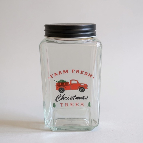 no name Other - Farm Fresh Christmas Trees Glass Jar